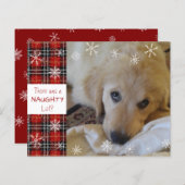 Budget Naughty oder Nice Foto Funny Holiday Card (Vorne/Hinten)