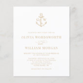 Budget Nautic Anchor Wedding Beige Flyer (Vorne)