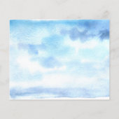 Budget Nautic Coastal Watercolor Weihnachtskarte Flyer (Hinten)