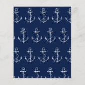 Budget Nautical Anchor Baby Boy Dusche Einladung (Rückseite)