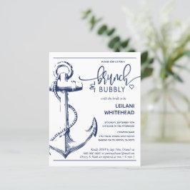 Budget Nautical Anchor Bridal Dusche Einladung