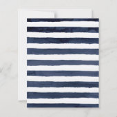 Budget Nautical Blue Floral Brautparty Einladung (Rückseite)