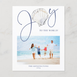 Budget Nautical Christmas Joy Seashell Holiday