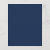 Budget Nautical Coral Reef Navy Blue Wedding Flyer (Hinten)
