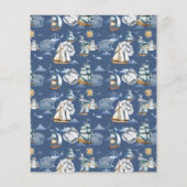 Budget - Nautical Fantasy Baby Shower Einladung (Rückseite)