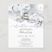 Budget - Nautical Fantasy Baby Shower Einladung (Vorderseite)