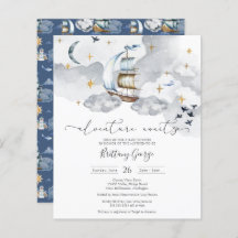 Budget - Nautical Fantasy Baby Shower Einladung