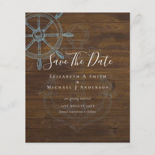 BUDGET Nautical FOTO Rette Daten Sea Beach Ocean Flyer (Vorne)