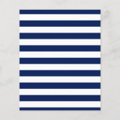 Budget Nautical Navy Gold Bridal Dusche Einladung (Rückseite)