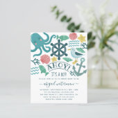 Budget Nautical Sea Critter Es ist eine Baby-Dusch (Stehend Vorderseite)