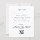Budget Nautical Teddy Bear QR Code Boy Baby Shower (Rückseite)