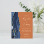 Budget Navy Blue Agate Burnt Orange Wedite (Stehend Vorderseite)