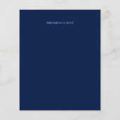 Budget Navy Blue and Coral Wedding Woodland (Rückseite)