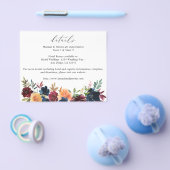 Budget Navy Blue, Burgund & Peach Floral Details Flyer (Einzeln)