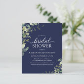 Budget Navy Blue Eucalyptus Brautparty (Stehend Vorderseite)