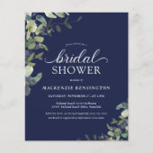 Budget Navy Blue Eucalyptus Brautparty (Vorderseite)