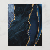 Budget Navy Blue Gold Agate Mauve Wedite Einladung (Rückseite)