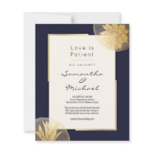 Budget Navy Blue Gold Downsize Hochzeit