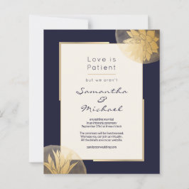 Budget Navy Blue Gold Downsize Hochzeit