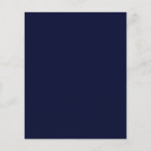 Budget Navy Blue & Gold Glitzer Abschluss Einladun (Rückseite)