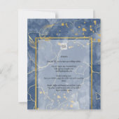 BUDGET Navy Blue Gold INK Abstrakte Hochzeit Einla (Rückseite)