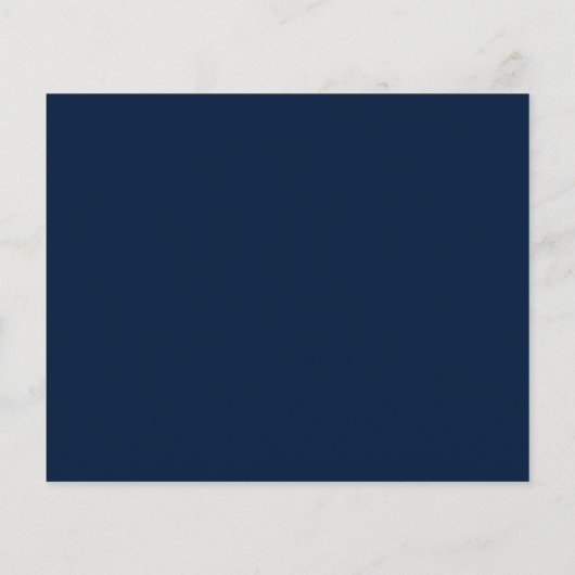 Budget Navy Blue Gold Script Save the Date (Rückseite)