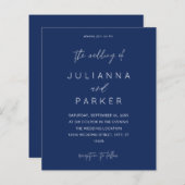 Budget Navy Blue MOD Calligraphy Wedding (Vorne/Hinten)
