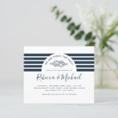 Budget Navy Blue Nautical Bying The Knot Wedding (Stehend Vorderseite)