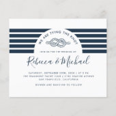 Budget Navy Blue Nautical Bying The Knot Wedding (Vorderseite)