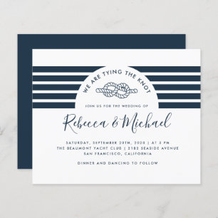 Budget Navy Blue Nautical Bying The Knot Wedding