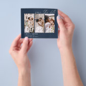 Budget Navy Blue Save the Date 3 Foto Einladungen Flyer (Gruppe)