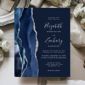 Budget Navy Blue Silver Agate Hochzeit