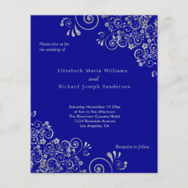 Budget Navy Blue Silver Wirbel Hochzeitsempfang