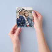 Budget Navy Blue Typografy Save the Date Foto Flyer (Gruppe)