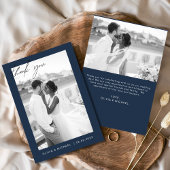 Budget Navy Blue Wedding Danke Karten