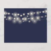 Budget Navy Blue Wedding Details Foto Einladung (Rückseite)