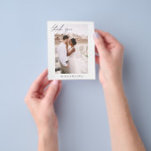 Budget Navy Blue Wedding Foto Vielen Dank Karten (Gruppe)