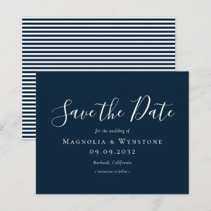 BUDGET Navy Blue Wedding speichern das Datum