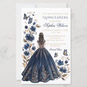 Budget Navy Blumen Prinzessin Schmetterling Quince