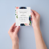 Budget Navy Blush Pink Blues Hochzeit Flyer (Gruppe)