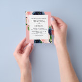 Budget Navy Blush Pink Blues Hochzeit Flyer (Gruppe)