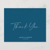 BUDGET Navy Danke Karte (Vorne)