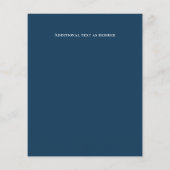 Budget Navy Dusty Blue Floral Rustic Hochzeit (Rückseite)