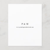 Budget Navy Dusty Blue & Pink Floral Save the Date Flyer (Hinten)