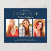 Budget Navy Gold 3 Foto Abschluss Celebration (Vorderseite)