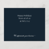Budget Navy Gold Frohe Festtage Holiday Card (Rückseite)
