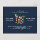 Budget Navy Moderne tropische Bouquet Hochzeit (Vorderseite)