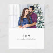 Budget Navy & Pink Floral Save the Date V2 Foto Flyer (Hinten)