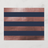 Budget Navy & Rose Gold Script Überraschung Party (Rückseite)