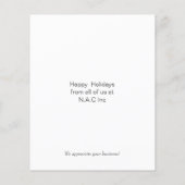 Budget Navy Snow Scene Urlaubskarte (Rückseite)